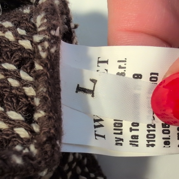 Twin-Set by Simona Barbieri Knit Crocheted Floral Long Sleeve Sweater Size Large - Picture 9 of 10